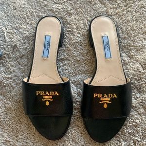 Never Worn Black Prada Sandals